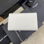 Saint Laurent Shoulder Bag White Ferragens Prata