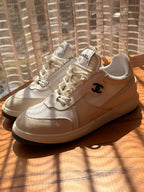Chanel CC Logo White Sneakers