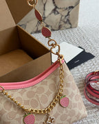 Coach Laurel Midnight Charm Shoulder Bag Beje/Pink