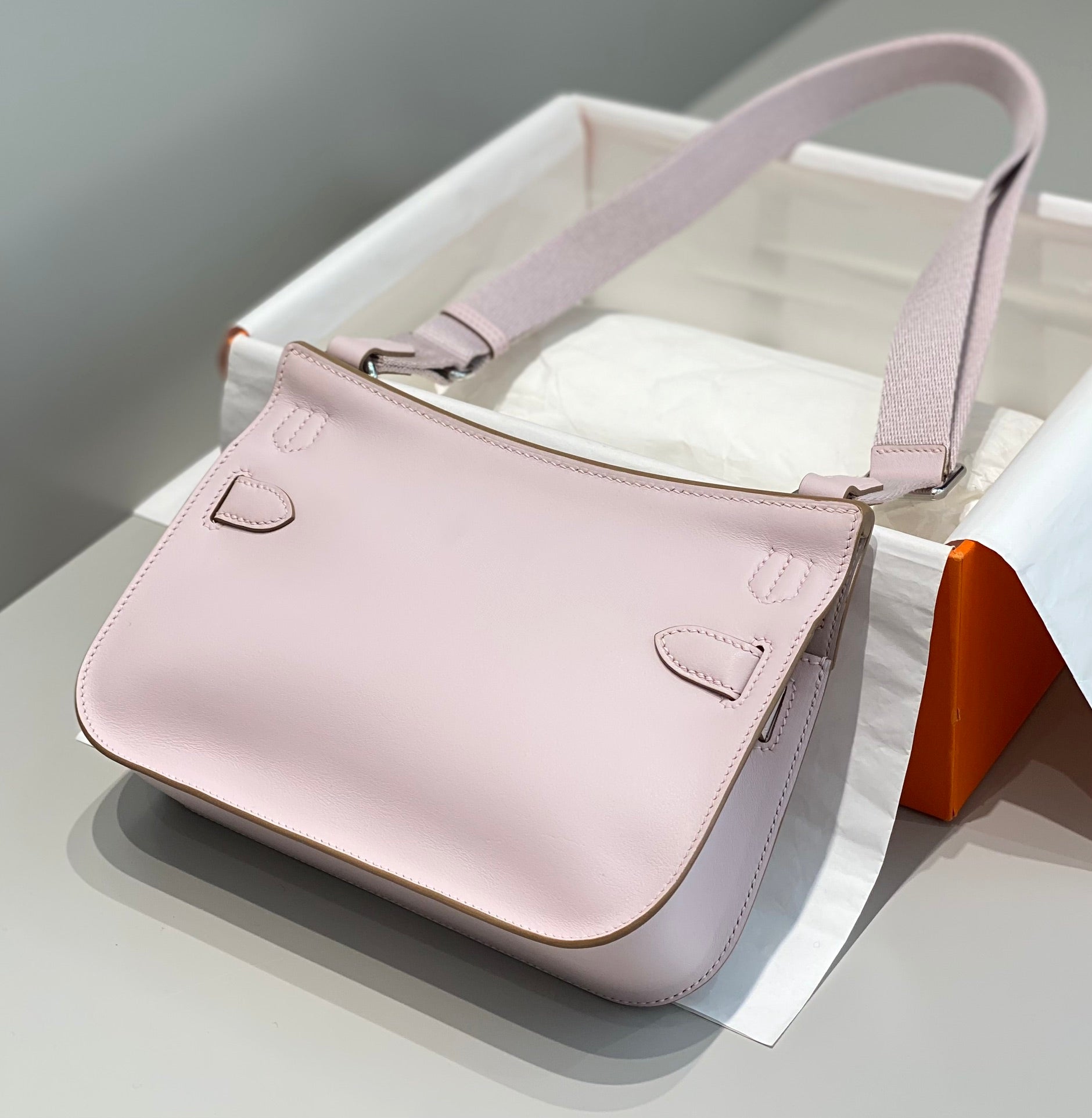 Bolsa Hermès Jypsière Mini Evercolor Mauve