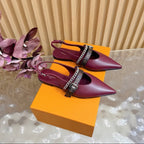 Louis Vuitton Vibe Slingback Flat Ballerina Wine