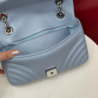 Gucci GG Marmont Small Matelasse Bag Blue