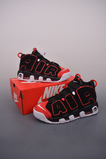 Nike Air More Uptempo  (Black/University Red/White)