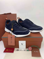 Loro Piana Modular Walk Sneaker Navy Blue .