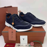 Loro Piana Modular Walk Sneaker Navy Blue .