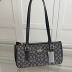 Coach Asher Shoulder Bag em Signature Canvas Grafite