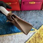 Bolsa Kelly Sellier Mini II  Etoupe (tamanho 20) .