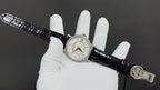 Patek Philippe Calatrava "Officer's Case" Silver Opaline Dial Bracelet Black