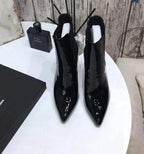 bota de cano curto Saint Laurent pink
