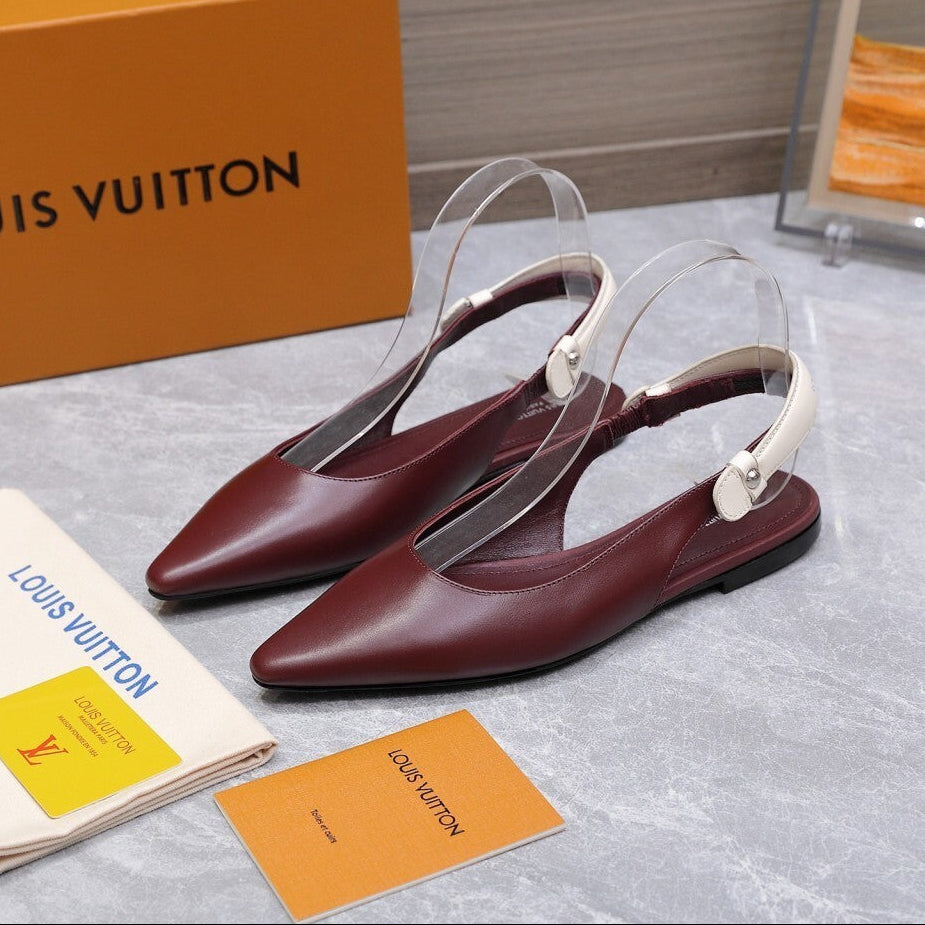 Louis Vuitton Ballerina Legacy Slingback Wine