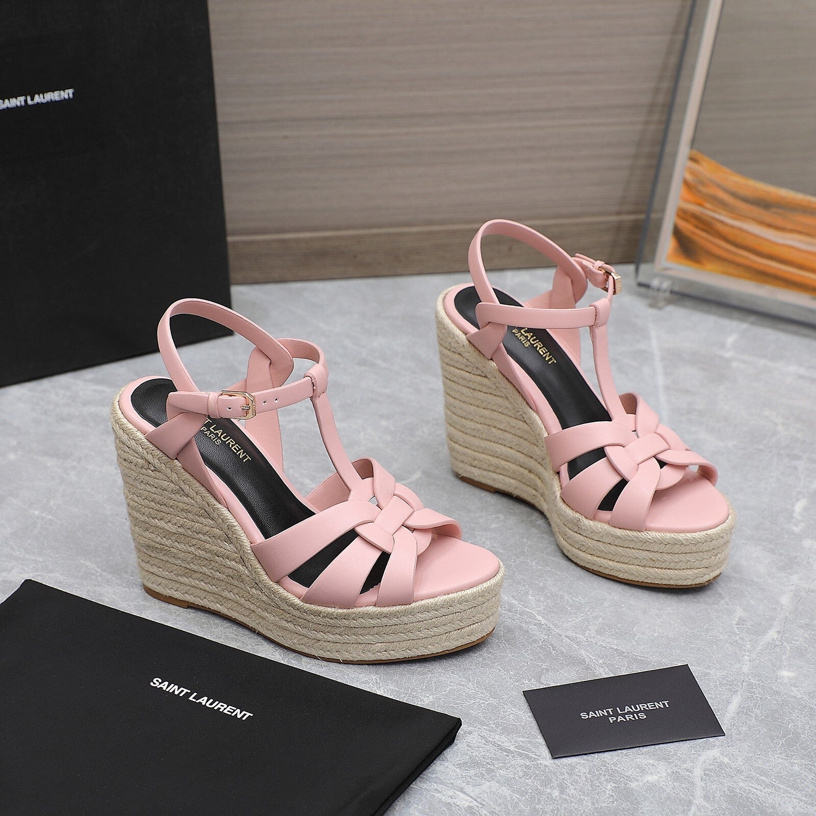 Saint Laurent Espadrille Tribute Pink