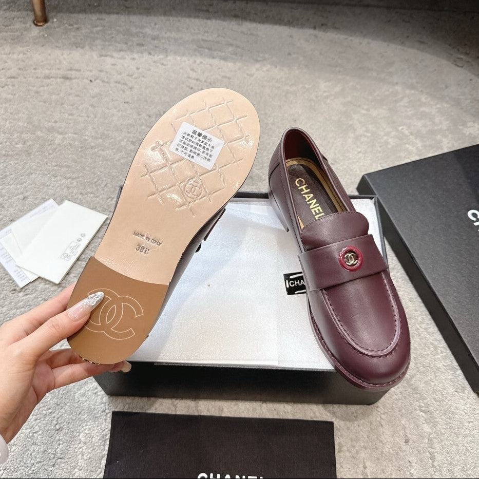 Chanel Timeless Patent Loafer red