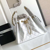 Bolsa Hobo  Chanel 25 White Small