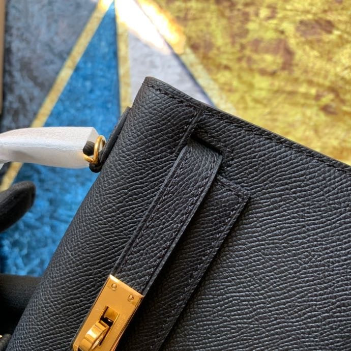 Bolsa Kelly Sellier Mini II Black (tamanho 20) .