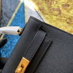 Bolsa Kelly Sellier Mini II Black (tamanho 20) .