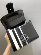Delvaux Brillant MM Croco Black / White