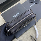 Saint Laurent Lou Camera Bag Black Ferragens Prata
