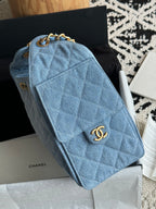 Bolsa Hobo  Chanel 25 Denim Small