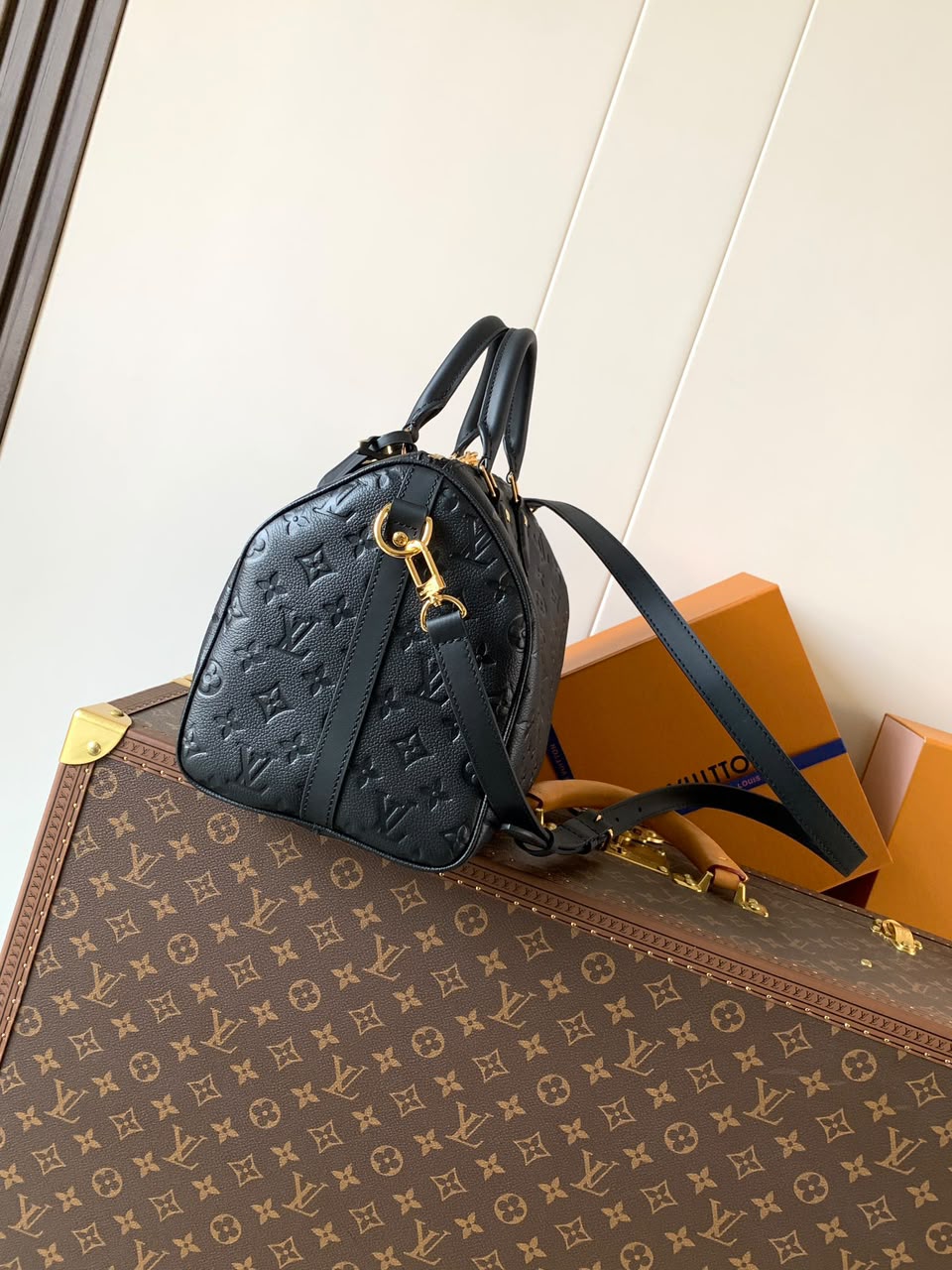 Louis Vuitton Speedy 30 B Soft Denim Black