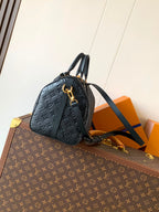 Louis Vuitton Speedy 30 B Soft Denim Black