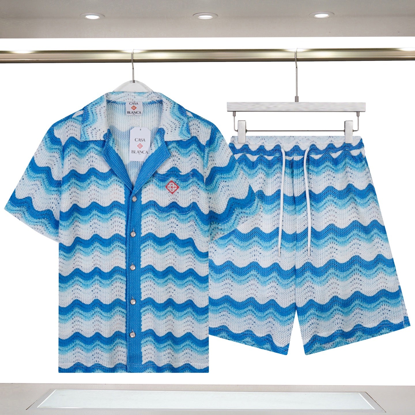 Casablanca Paris  Gradient Wave Crochet Co-ord