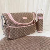 Gucci GG Canvas Diaper Bag rosa