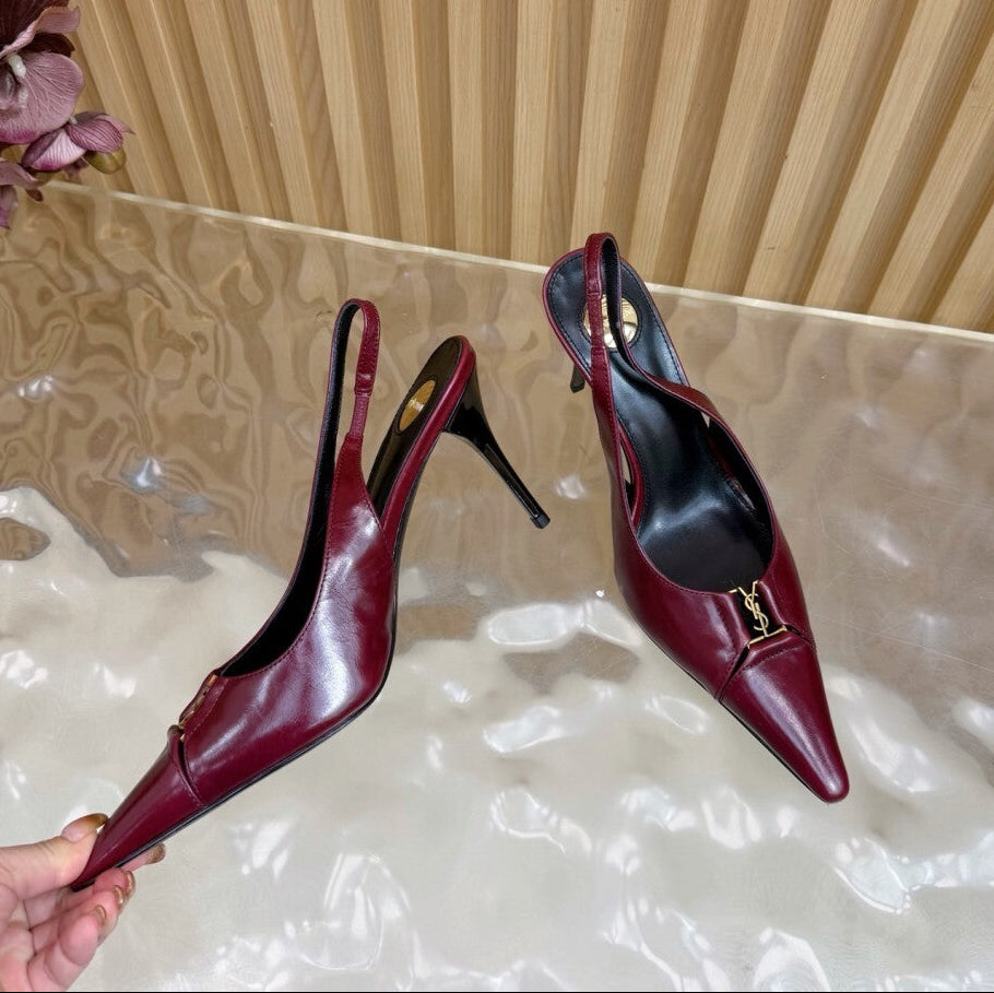 Scarpin Babylone Breteuil Saint Laurent  Wine