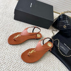 Saint Laurent Sandalia cassandra brown.