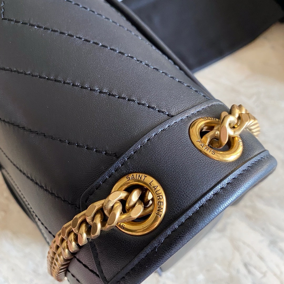 Saint Laurent NIKI baby Bag Black Ferragens Douradas