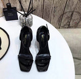Saint Laurent Opyum Sandal Black and Black