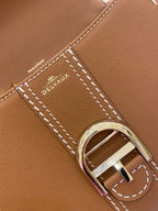 Delvaux Brillant Mini Leather Bag Camel Ferragens Douradas