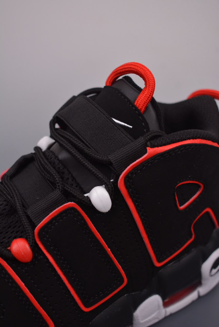 Nike Air More Uptempo  (Black/University Red/White)