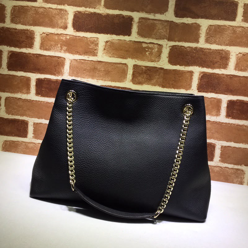 Gucci Soho Chain Tote Bag Black