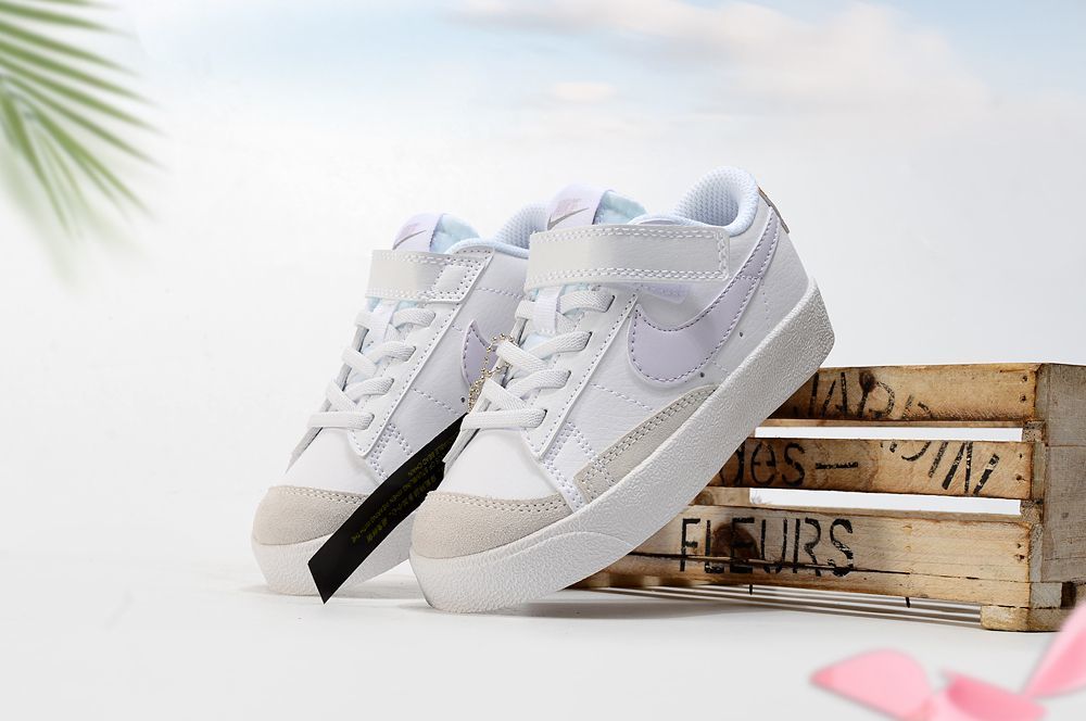 Nike Blazer Low '77 PS White Echo purple Magic Ember Infantil