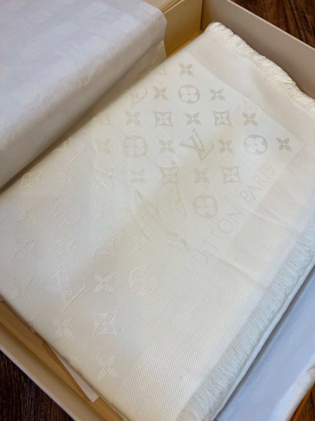 Echarpe Xale Louis Vuitton White
