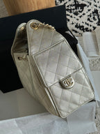 Bolsa Hobo  Chanel 25 Metalica Small