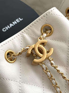 Bolsa Hobo  Chanel 25 White Small