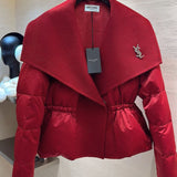 jaqueta puffer Saint Laurent vermelha