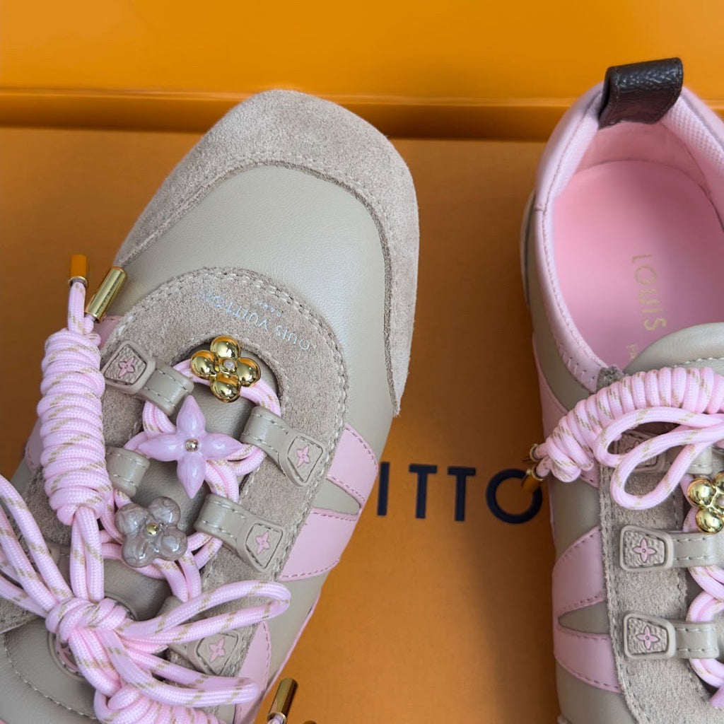 Sneakerina LV Beige White Pink .