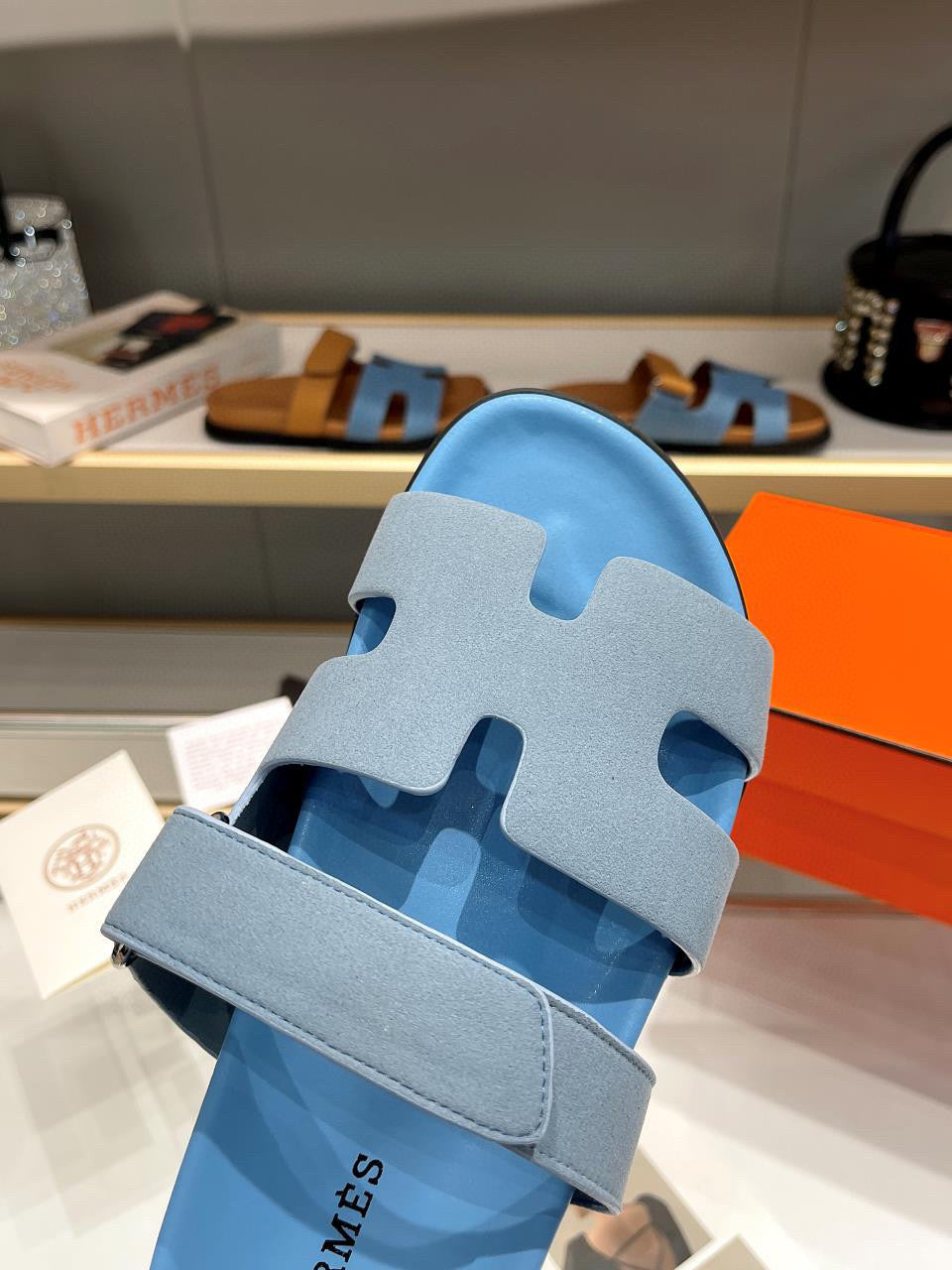 Hermes Chypre Blue Sandal