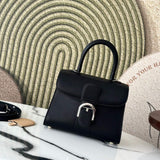Delvaux Brillant Mini Leather Bag Black Ferragens Prata