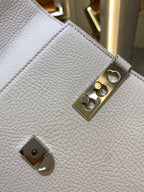 Delvaux Tempête MM Off White Ferragens Prata