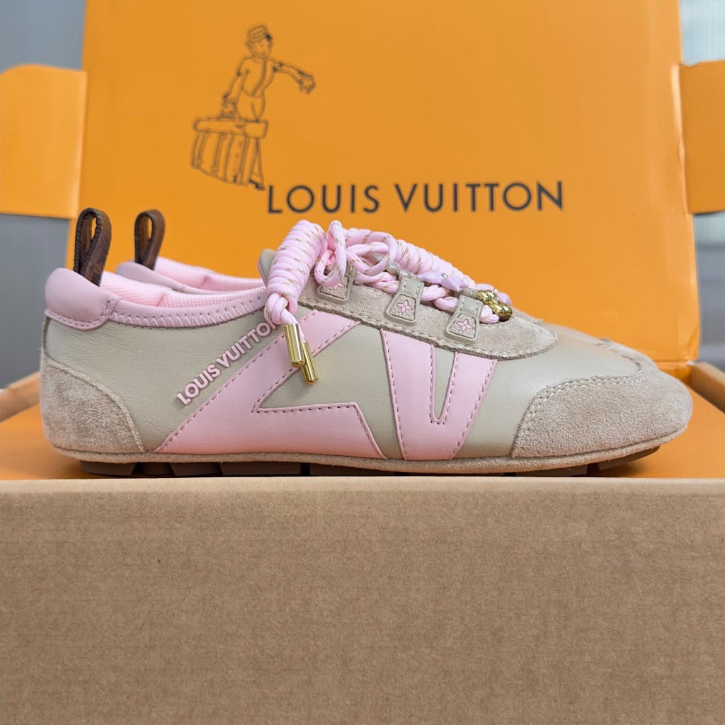 Sneakerina LV Beige White Pink .