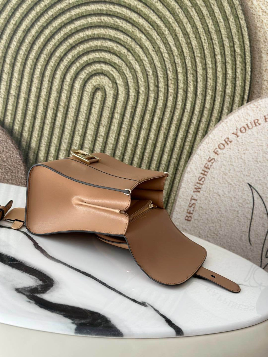 Delvaux Brillant Mini Leather Bag Beje Ferragens Prata