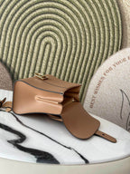 Delvaux Brillant Mini Leather Bag Beje Ferragens Prata