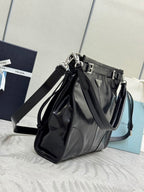 Prada Bonnie Leather Shoulder Bag Black