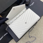 Saint Laurent Shoulder Bag White Ferragens Prata
