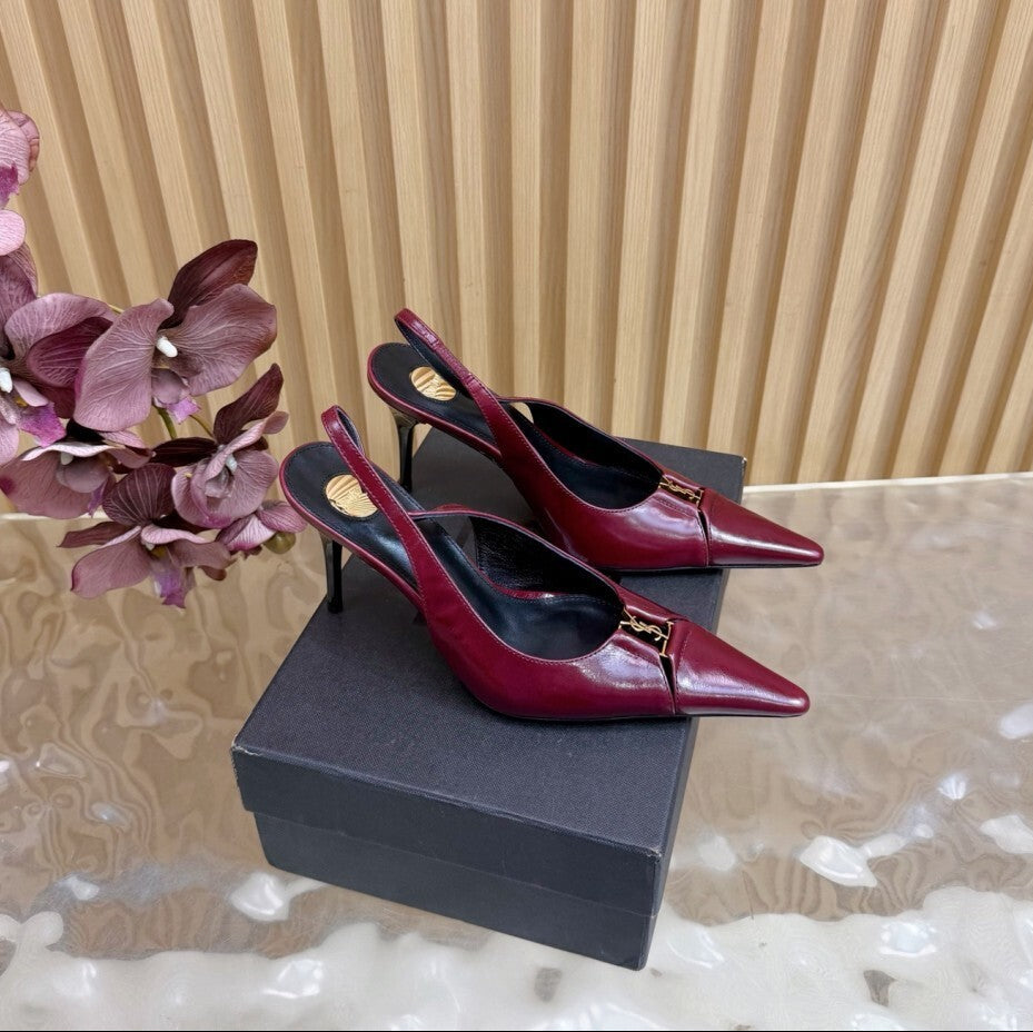 Scarpin Babylone Breteuil Saint Laurent  Wine