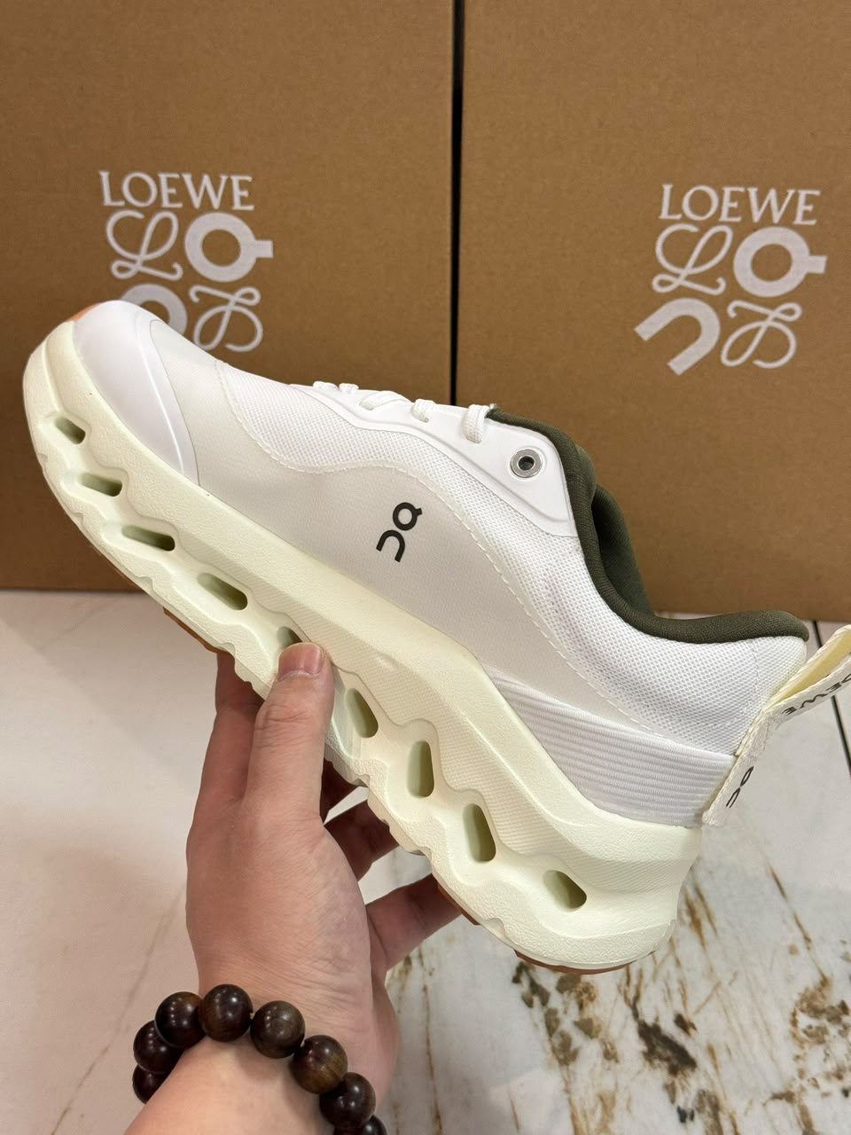 On Cloudtilt 2.0 x Loewe White Khaki