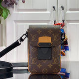 S-lock Vertical Wearable Wallet Monogram Brown